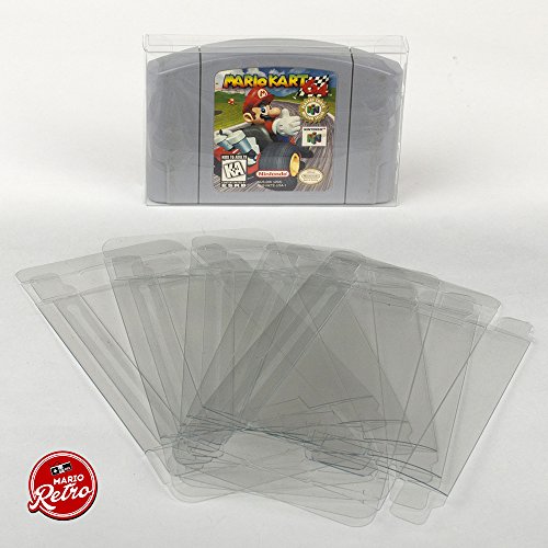 50 Mario Retro N64 Dust Proof Clear Plastic Cart Protectors sleeve Box Video Game Display Cart Case Nintendo 64 Game Crystal Clear - Scratch Resistant - 100% Satisfaction Guaranteed!
