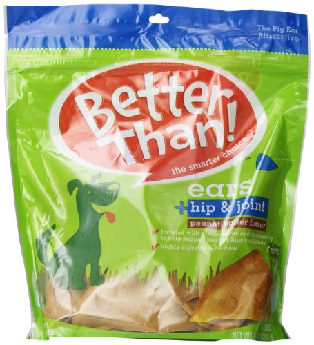 Better Than Ears Premium Dog Treats, Peanut Butter Flavor, 36-Count per Pouch