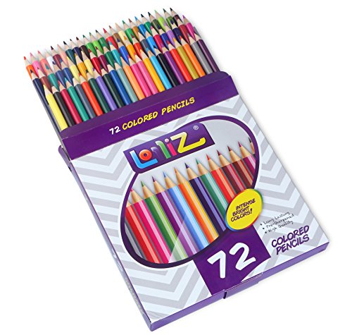 LolliZ® 72 Colored Pencils Set, with 72 Unique Color Choices!