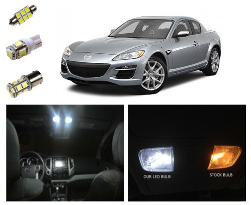 04-08 Mazda RX-8 LED Package Interior + Tag + Reverse Lights (10 pieces)