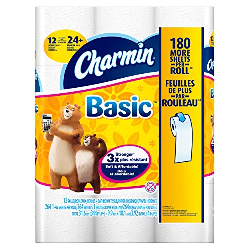Charmin Basic Double Roll Toilet Paper, 48 Count