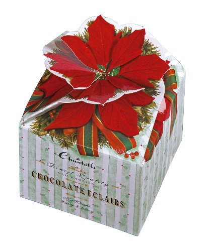 Churchill's Poinsettia Boxes with Chocolate Eclairs 250 g (Pack of 2)