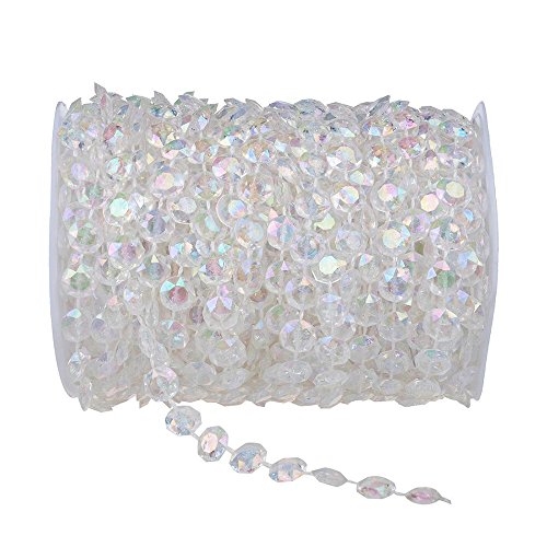 99 ft Clear Crystal Like Beads by the roll - Wedding Decorations - 1Roll
