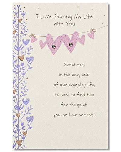 Sharing My Life Birthday Card for Sweetheart with Glitter