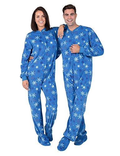 Footed Pajamas - Its A Snow Day Adult Fleece