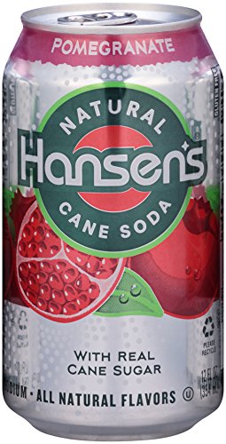 Hansen's Natural Cane Soda (Pomegranate, 12-Ounce Cans, Pack of 24)