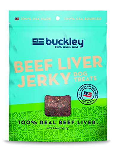 Buckley Premium Protein Beef Liver Dog Treats Jerky, 5-Ounce