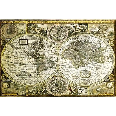 (24x36) World Map - Historical Educational Poster Print