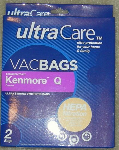 Ultracare Kenmore Q Canister Hepa Cloth Bags 2 pk