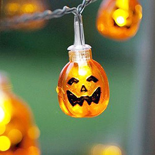 Battery Operated LED Fairy String Lights 3d Pumpkin 20 Leds Halloween Themed Art Sculpture Decoration Light-amazing Optical Illusionts and 3d Visualization - Amazing Optical Illusion (Pumpkin)