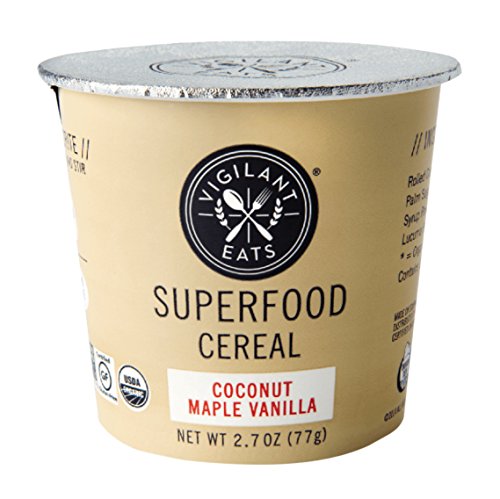 Vigilant Eats Superfood Oats Cereal, Coconut Maple Vanilla, 2.7 Ounce