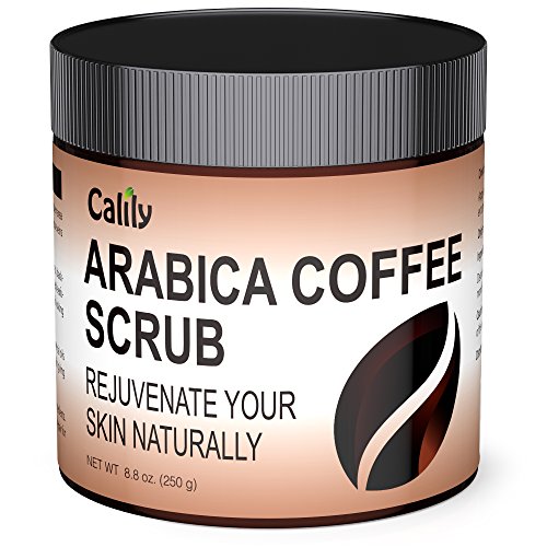 Calily8482; Premium 100% Natural Arabica Coffee Scrub 8.8 Oz. - Achieve Smooth and Firm Skin - Deep Hydrating, Exfoliating and Cleansing - Helps Against Wrinkles, Cellulite, Stretch Marks, etc.