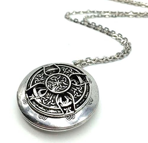 Essential Oil Diffuser Pendant Jewelry, Aromatherapy Locket + 10 Pads and Chain (Celtic Knot)