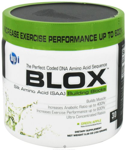 BPI Sports - Blox Silk Amino Acid Building Blocks - 30 Servings Green Apple - 150 Grams