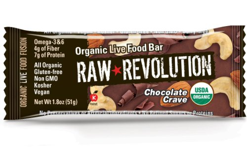 Raw Revolution Organic Live Food Bars, Chocolate Crave, 1.8-Ounce Bars (Pack of 12)