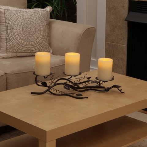 Pacific Accents Arden Candle Holder with Candles