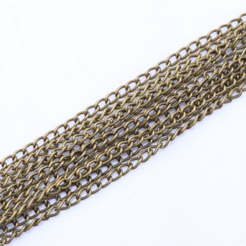 ILOVEDIY 5m Bronze Plated Open Link Cable Chains For Jewellery Making 3x2mm