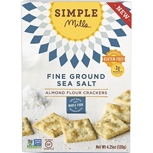 Fine Ground Sea Salt Almond Flour Crackers (Pack of 3) 4.25 Ounce Boxes