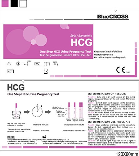 BlueCross - 10 FDA Approved Bluecross Babi Pregnancy Test Strips,