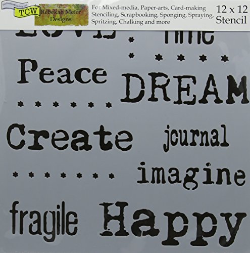 Crafters Workshop Plastic Template 12-inch x 12-inch Word Association