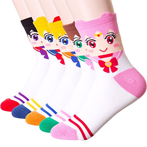 New Sailor Moon Crew Socks (5 Pairs)