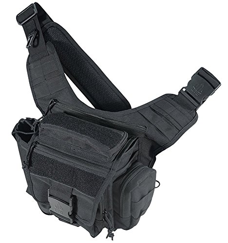 UTG Covert Carry Ambidextrous Messenger Bag, Black