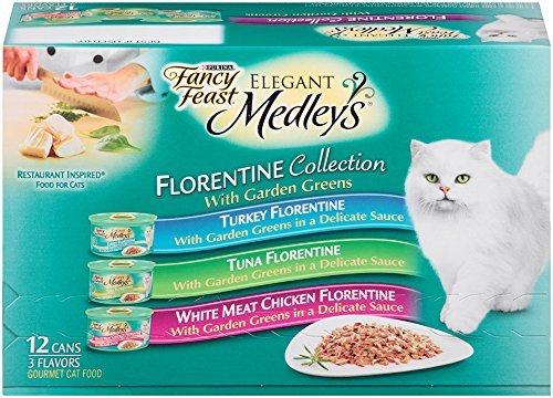 Fancy Feast Wet Cat Food, Elegant Medleys, Florentine Collection, 3-Ounce Can, Pack of 12