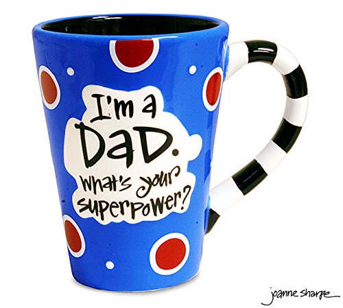 12 Oz Dad Coffee Mug with I'm A Dad, What's Your Super Power? Great Gift