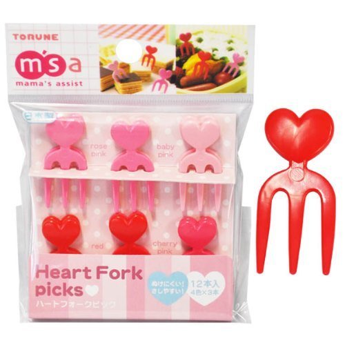 heart food picks forks for Bento Box Lunch Box