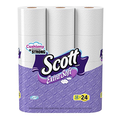 Scott Extra Soft Double Roll Bath Tissue, 12 Count