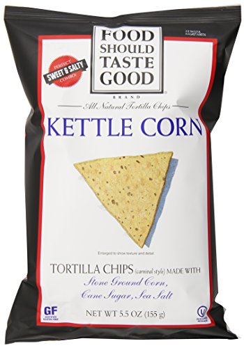 Food Should Taste Good Chips, Kettle Corn, 5.5 Ounce (Pack of 12)