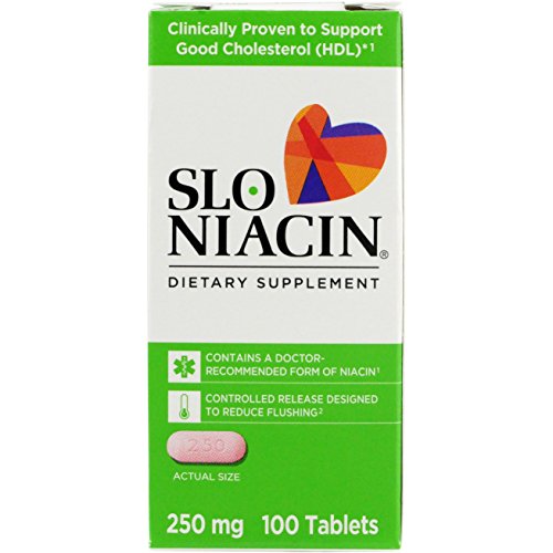Slo-Niacin Polygel Controlled-Release Niacin, 250 mg, 100 Tablets