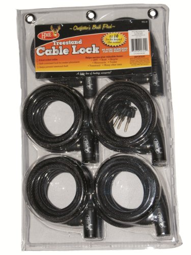 Hme Products Tree Stand Cable Lock (Pack of 10), Black