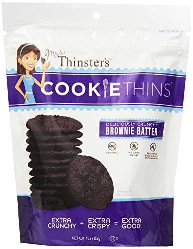Mrs. Thinsters Cookie Thins Brownie Batter, 4 Ounce (Pack of 12)