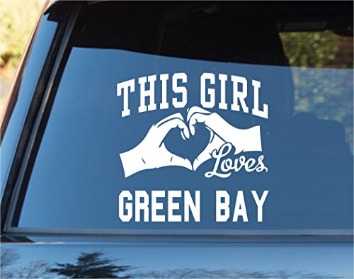DABBLEDOWN DECALS This Girl Loves Green Bay Decal Sticker Car Window Truck Laptop Tablet Packers Favre Rogers Wisconsin