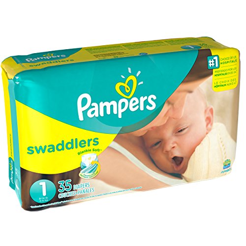 Pampers Swaddlers Diapers, Size 1, Jumbo Pack, 35 Count