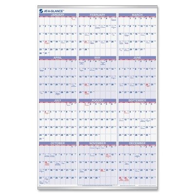 AT-A-GLANCE Yearly Wall Calendar 2015, 24 x 36 Inch Page Size (PM12-28)