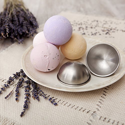 Bath Bomb Mold - Stainless Steel, Surgical Grade With Citric Shield - Designed For Citric Acid and Salt Resistance - Extra Thick Metal - Dent Resistant - Corrosion-Proof - One 2.5 Diameter Mold
