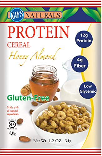 Kay's Naturals Protein Cereal, Honey Almond.  1.2 oz. bags (Pack of 6)