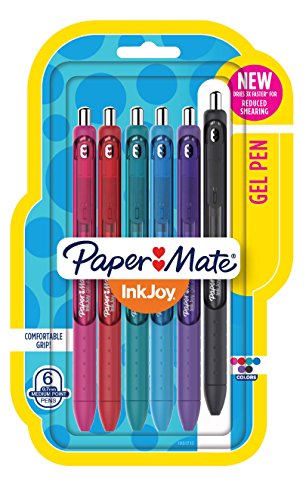 Paper Mate Inkjoy Gel Pens, Medium Point, Assorted, 6-Pack (1951713)