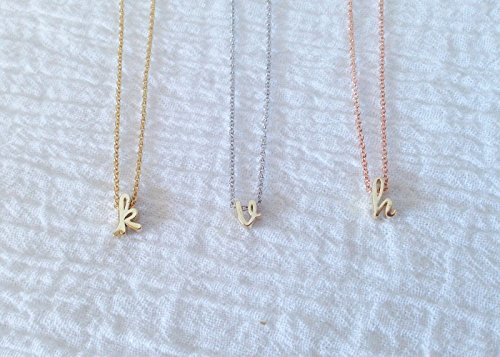 A Minimalist Initial Necklace Delicate Letter Necklace Name Necklace in Gold