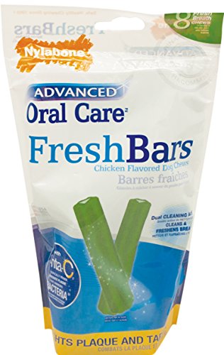 Nylabone Advanced Oral Care Regular Fresh Bar Dog treats, 8 count