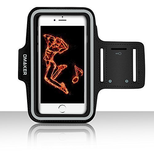 Breathable Sports Armband - Omaker Premium Sports Sweatproof Armband, Adjustable Velcro Armband for iPhone 6/6S Plus