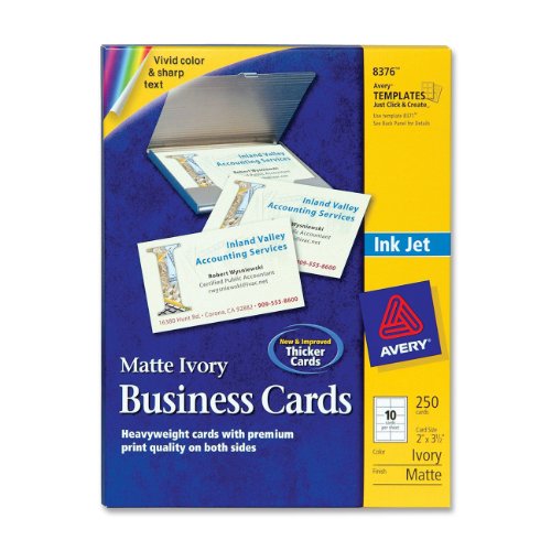 Avery 2 x 3.5 Ink Jet Business Cards (8376)