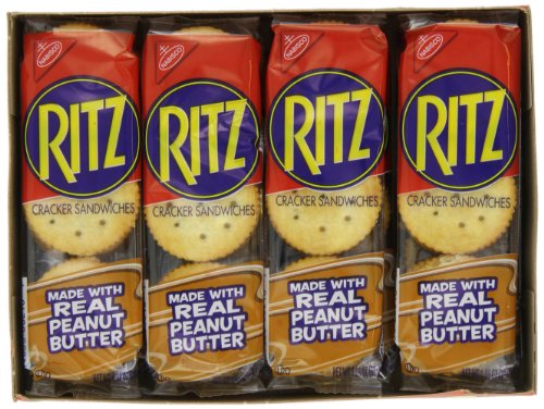Ritz Crackers, Real Peanut Butter, 1.38 Ounce (Pack of 8)