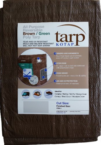 Kotap 20-ft x 40-ft Reversible Brown/Green Poly Tarp, Item: TBG-2040