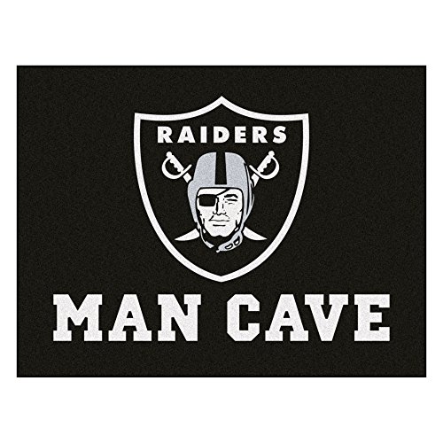 FANMATS 14348 NFL Oakland Raiders Nylon Universal Man Cave All-Star Mat