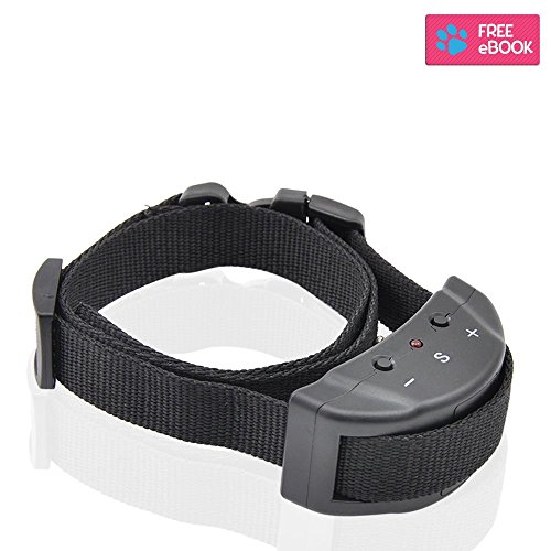 Anti-Bark Dog Training Collar - Training Collar with 7 Adjustable Sensitivity Controls and Manual for Small and Large Dogs - Includes Fun and Cool Dog Training eBook