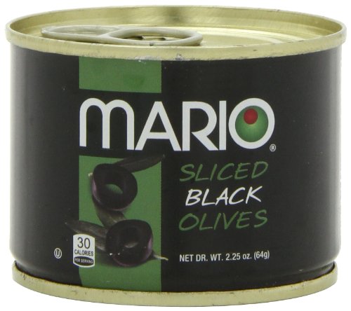 Mario Sliced Black Olives, 2.25-Ounce Cans (Pack of 8)
