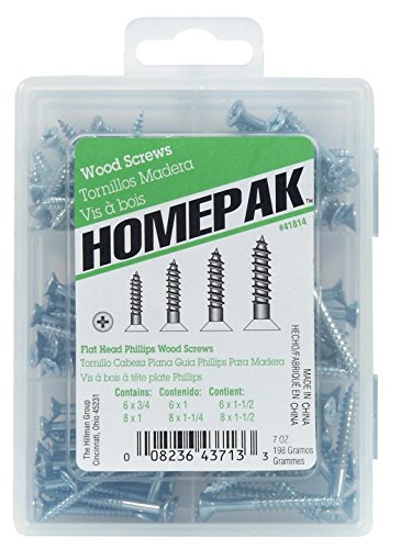 HOMEPAK 41814 Flat Head Phillips Wood Screws